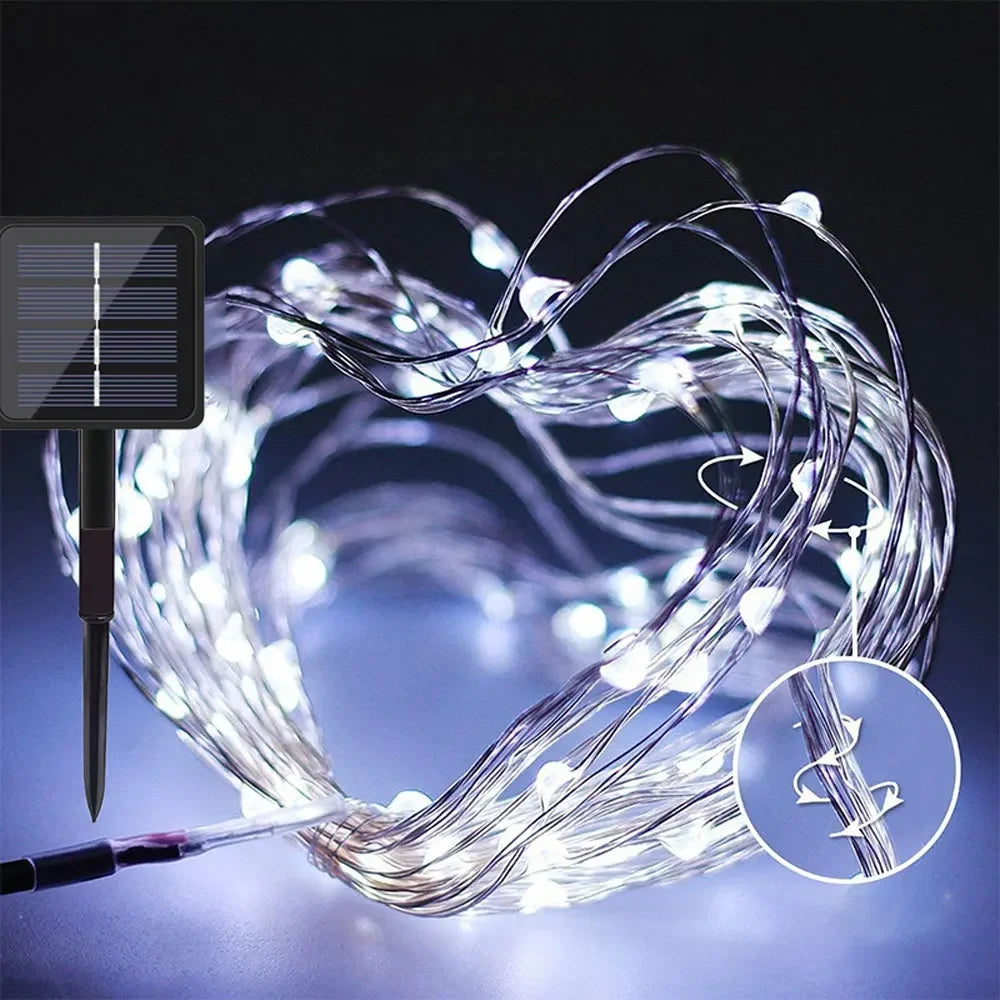 Solar-Powered Outdoor Fairy Lights