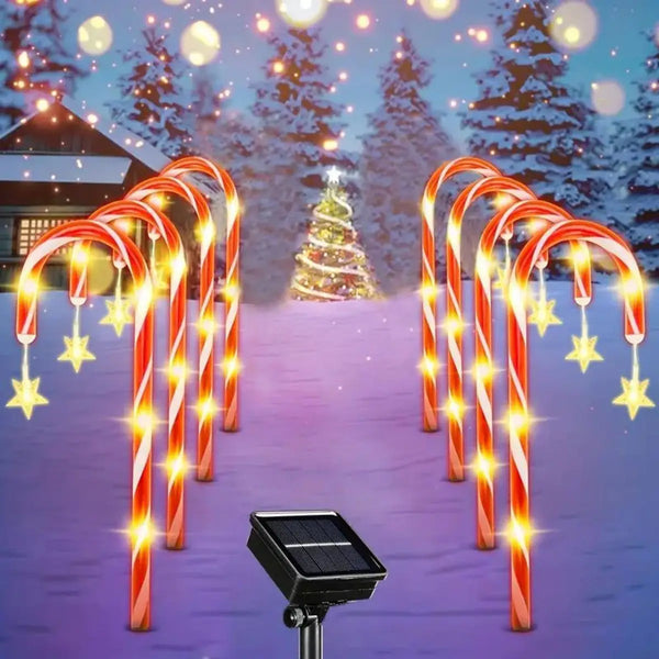 Solar Candy Cane Lights