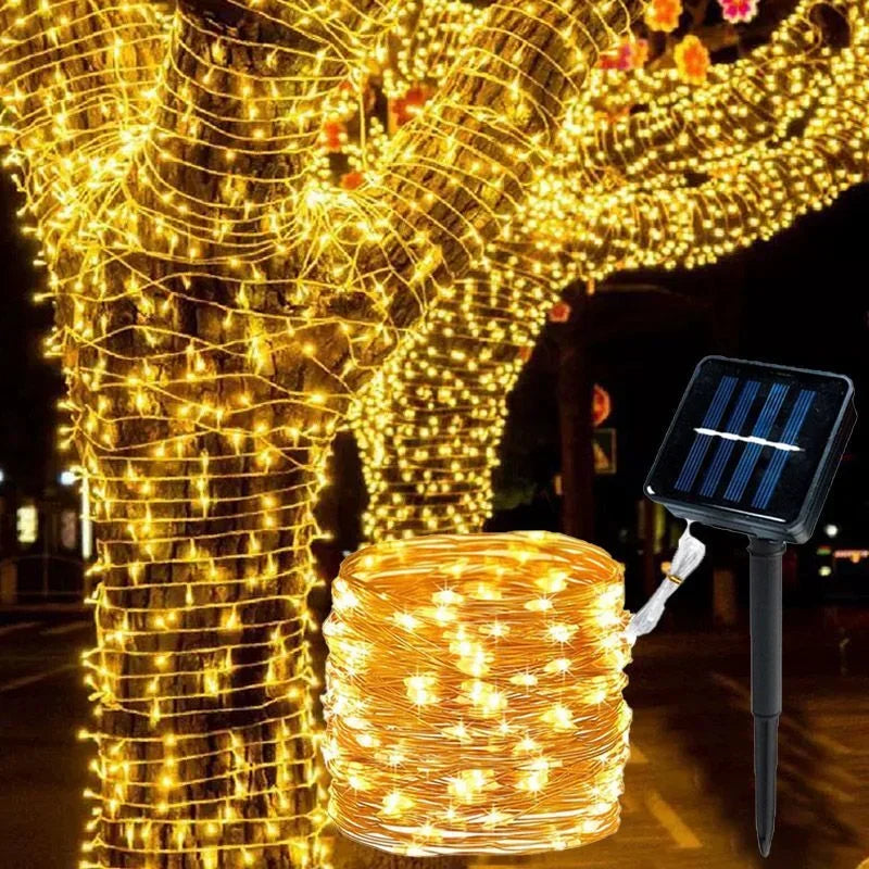 Solar-Powered Outdoor Fairy Lights